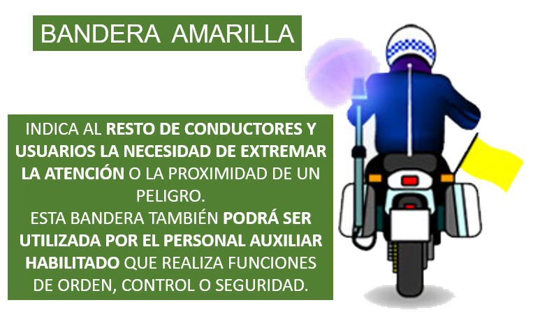 señales de los agentes bandera amarilla