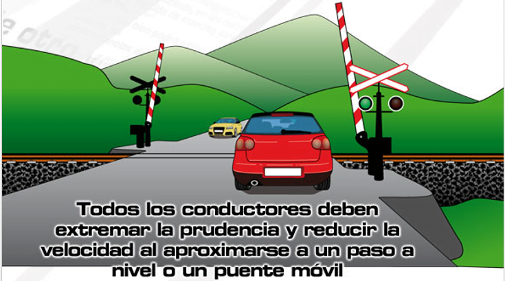 paso a nivel con barreras