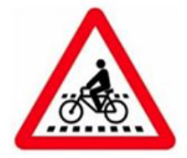 peligro paso para ciclistas