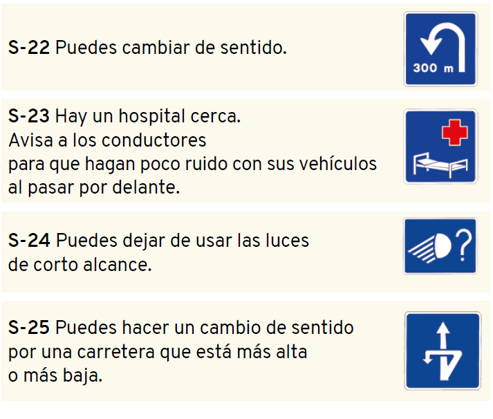 señal cambio de sentido