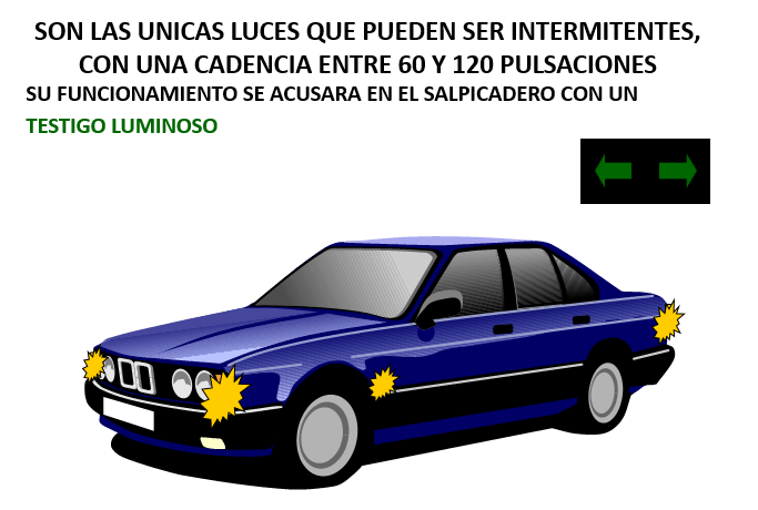 luces indicadoras de dirrección