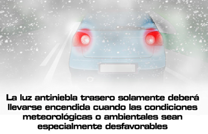 luces antiniebla trasera