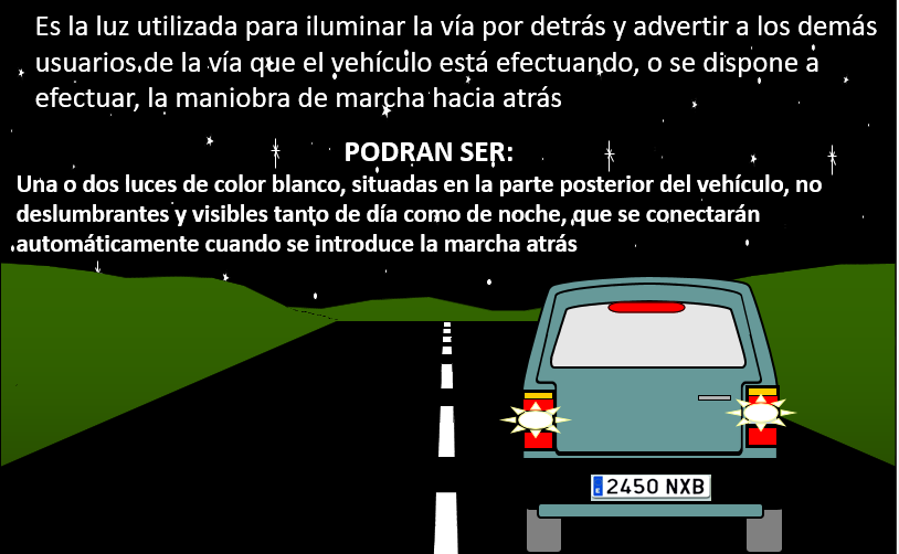 luces de marcha atrás