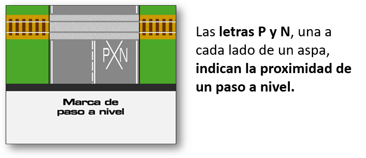 Marca de paso a nivel 
