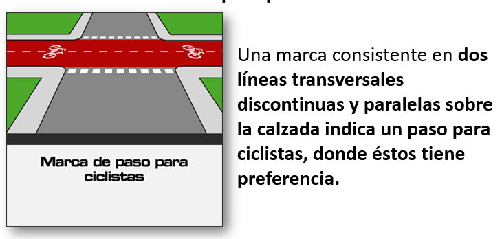 Marca de paso para ciclistas