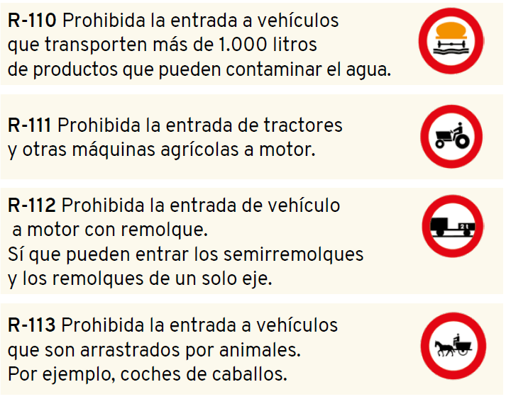 entrada prohibida vehículos agrícolas