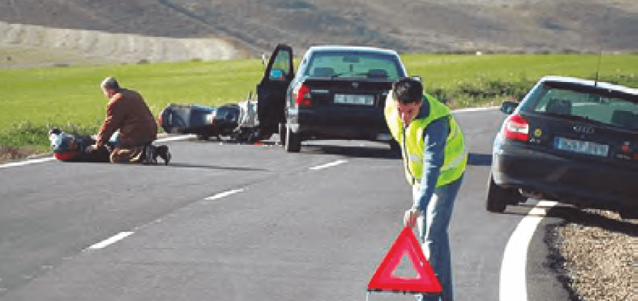 proteger el lugar del accidente