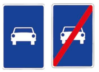 vía para autómoviles