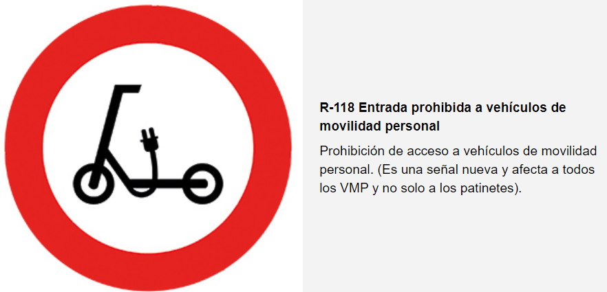 Entrada prohibida a vehículos de movilidad personal