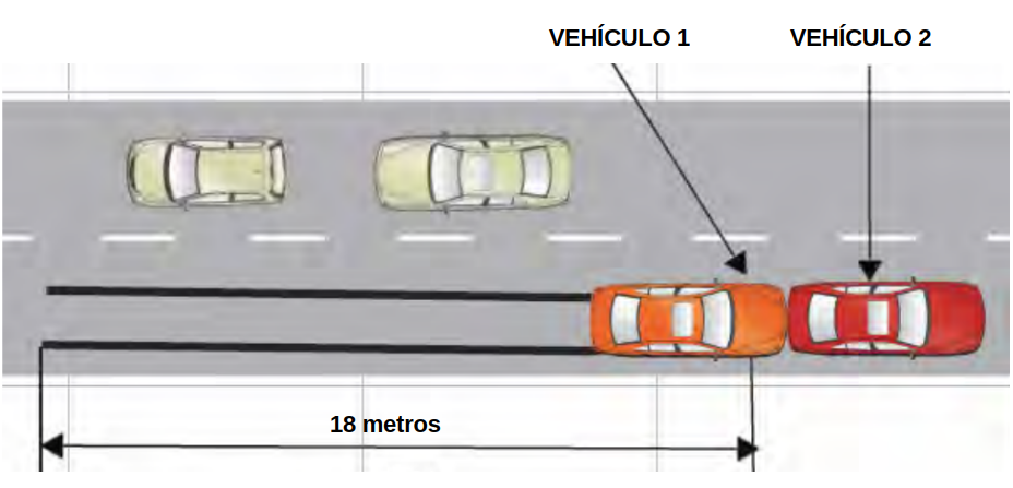 cálculo colisión trasera